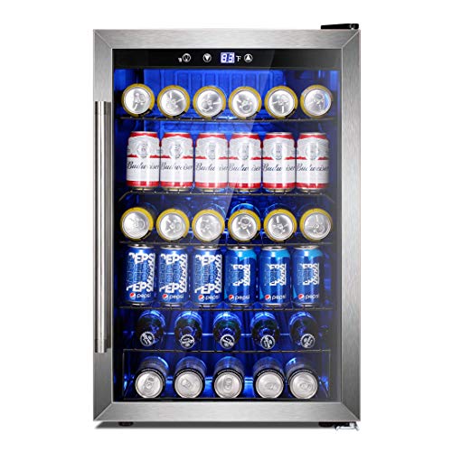 Antarctic Star Beverage Refrigerator Cooler120 Can Mini Fridge Glass