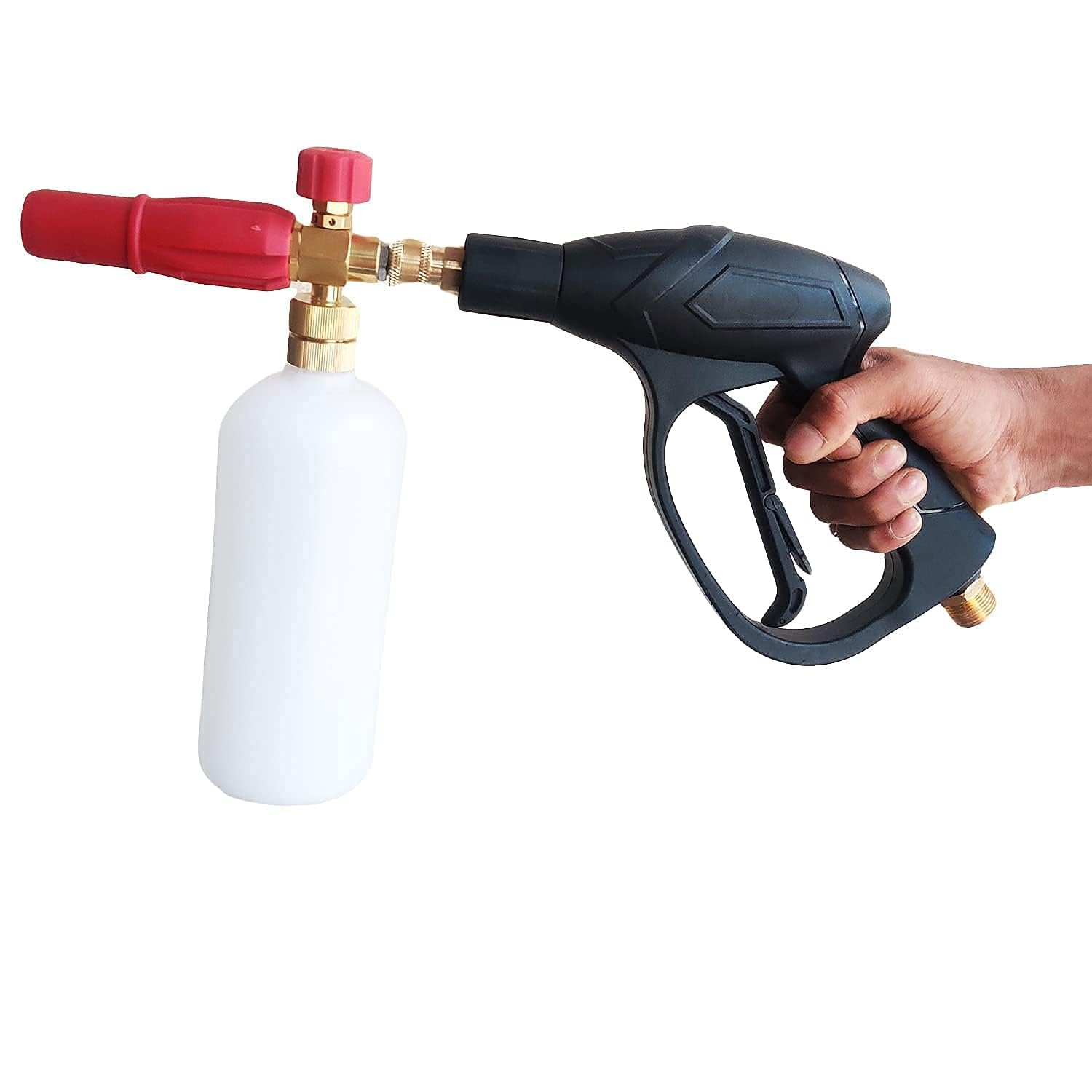 KRISHAK TOOLS Adjustable Foam Cannon 1 Litre Bottle Snow Foam Lance with 1/4" Quick Connector Foam Blaster with Pressure Washer Gun (B0D5TJSN5J) Amazon Price History, Amazon Price Tracker