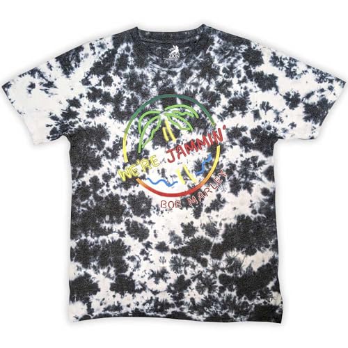 T-shirt Bob Marley Were Jammin dégradé blanc pour fan de reggae iconique