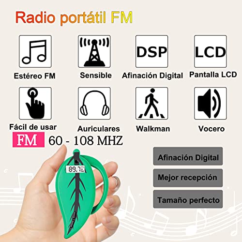 Yonars Mini FM Radio Klein Mittelwellenradio mit Exzellentem Empfang, mit Signalanzeige, Kopfhörer, Pocket-Walkman-Radio… - Image 3