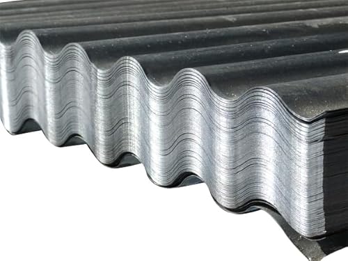 Generico LAMIERA ONDULATA ZINCATA per TETTI 200X90 Spessore 0,25 Copertura TETTOIA Pezzi 5