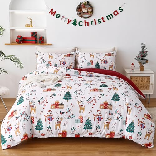 WONGS BEDDING Weihnachts Bettwäsche 200x200 - Weihnachtsmann...