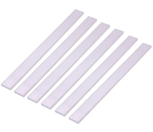 6 barras planas cuadradas de aluminio de 14 pulgadas x 1 pulgada (0.984in) de largo de 0.236 pulgadas 6061 placa de uso general, T6511 sólido