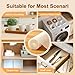 FEXIA Shelf Liner for Kitchen Cabinets, 17.5 Inch x 20 FT, Non Adhesive Drawer Liner, Refrigerator Liners, Washable Oil-Proof Fridge Pads Shelves Drawer, Cabinet Mat for Shelves (Clear)