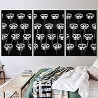 3 Piece Framed Canvas Wall Art Abstract Industrial Modern Art Multicolor Patterns Canvas Prints Home Artwork Decoration for Living Room,Bedroom - 16