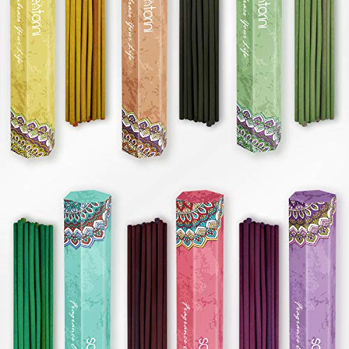 image for SCENTORINI Incense Sticks, Lavender, Vanilla, Opium, Rainforest, Amber