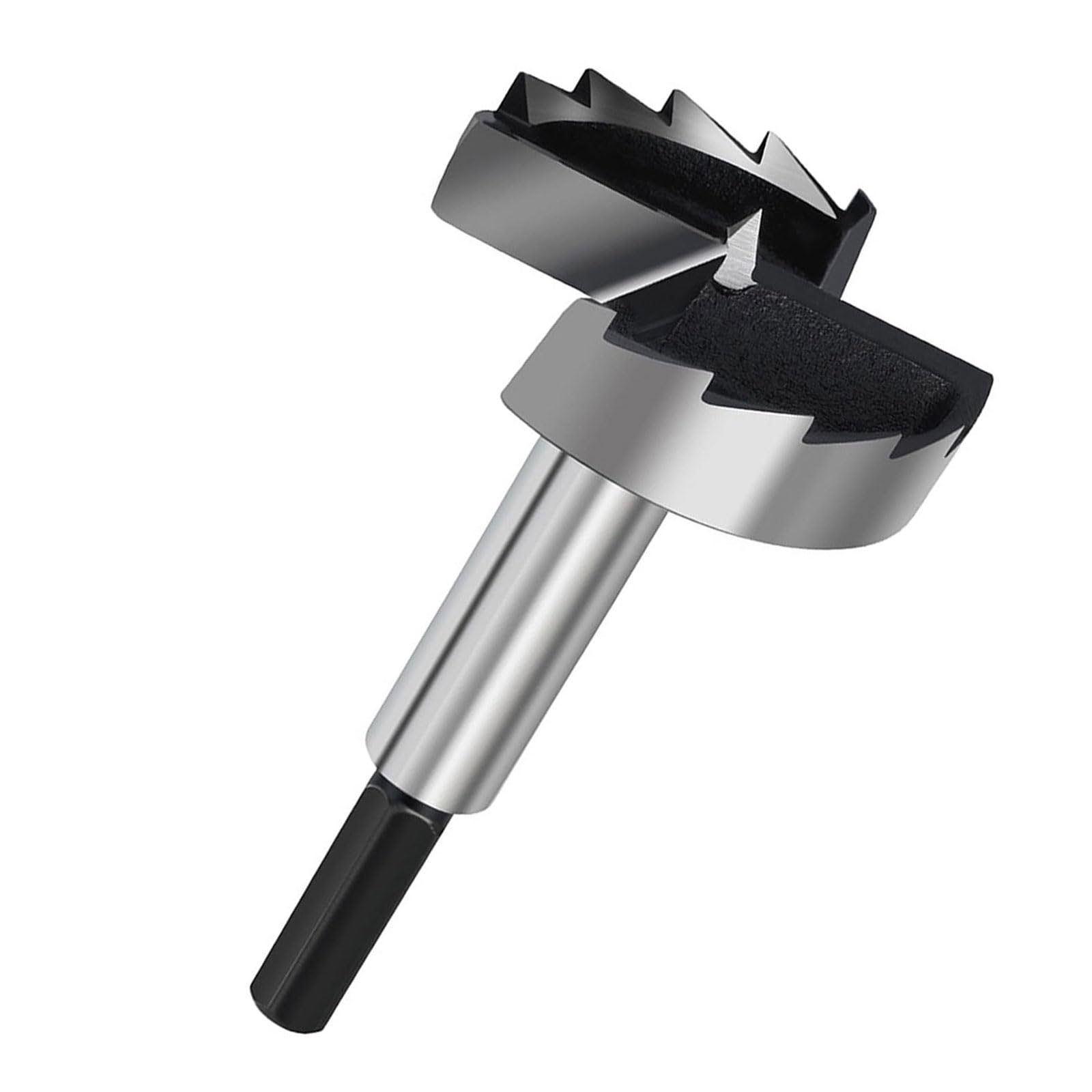 Punta per alesatura per legno a più denti con codolo esteso, 68 mm, resistente, per trapano da banco da tavolo e compensato