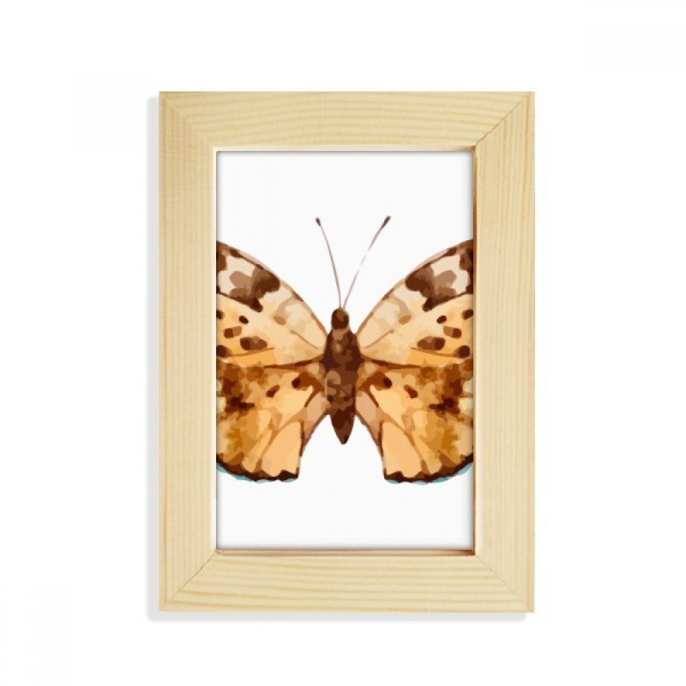 Marco de foto de madera que elimina el vacío de tu escritorio con arte de mariposa 5x7