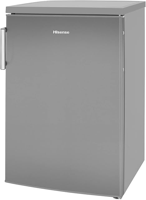 Hisense RL170D4BCE 133L Under Counter Larder Fridge with LED Lighting 56 × 84.5 × 57.5 cm (W×H×D), Stainless steel, Grey