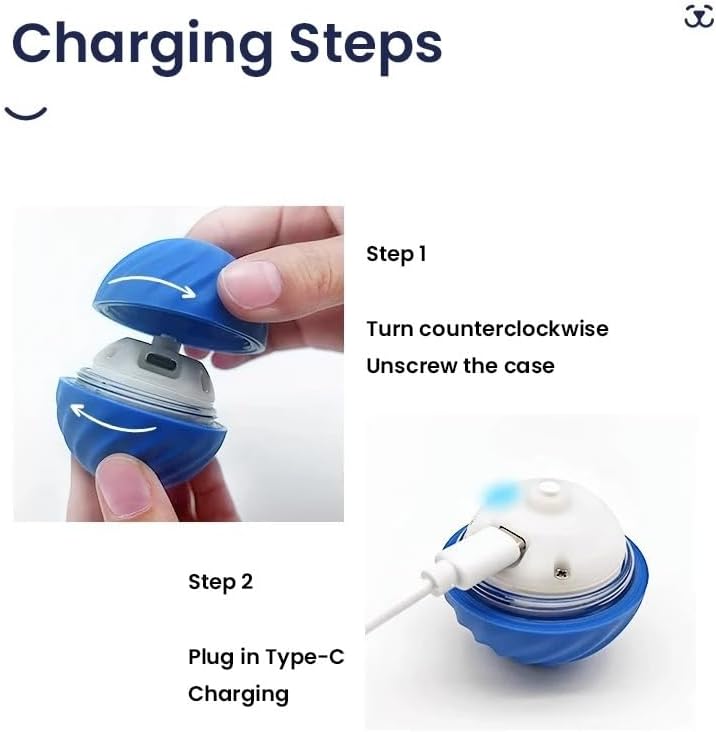 Miniatura 7 de Pelota de juguete interactiva para perros, para cachorros, perros medianos y grandes, mascotas y gatos. Activación automática, estimulante,