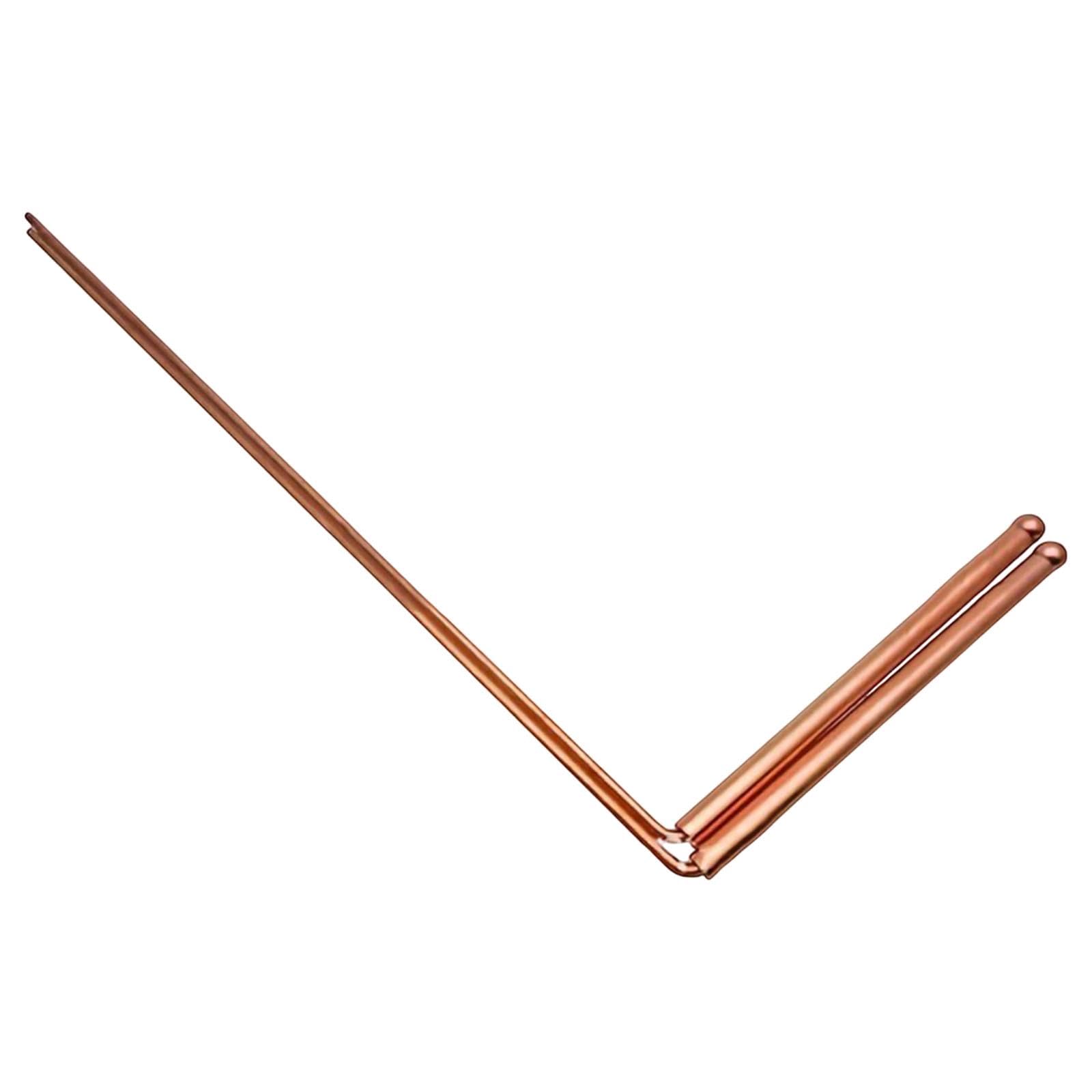 Colaxi 2Pcs Copper Dowsing Rods,Detection, Detect Rods Traditional Divining Rods Portable for Searching Treasure Supplies
