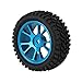 LAFEINA 1/10 RC Rally Car Rubber Tires and Metal Alloy Wheels Rims for 1:10 1:16 RC On Road Car Traxxas Tamiya HSP HPI Kyosho Parts (Blue)
