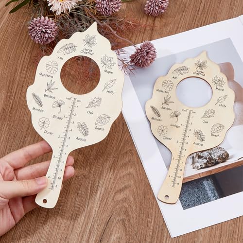 SUPERFINDINGS Insekten ID Suchbrett Aus Sperrholz Benutzerdefiniertes Insekten Erkundungsbrett Ellipsenförmiges Blattförmiges Insektenerkennungswerkzeug Aus Holz Für Felder Wälder Geschenke