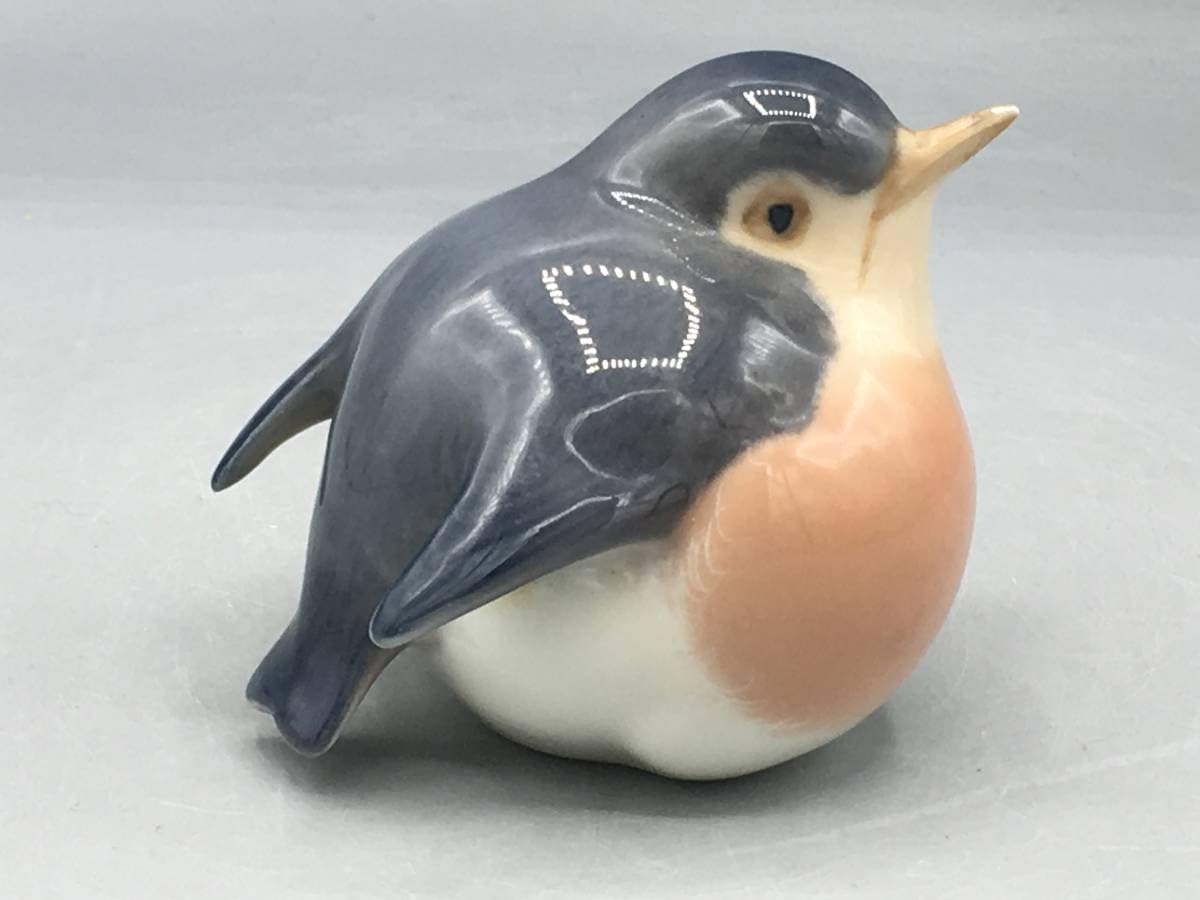ロイヤルコペンハーゲン　コマドリ　ロビン 鳥　陶器　置物　デンマーク ロイヤルコペンハーゲン コマドリ ロビン 鳥 陶器 置物