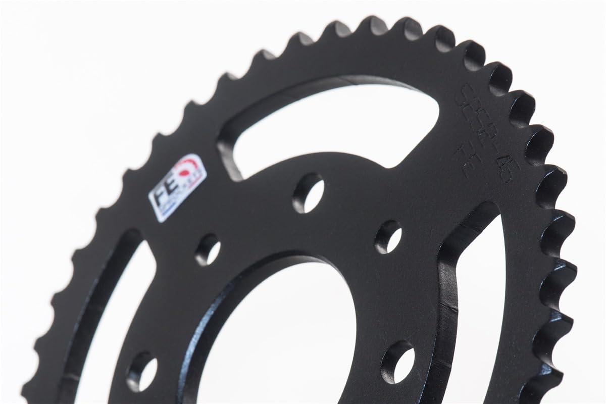 Kit chaine couronne pignon RXring super renforcée RK compatible avec Daelim VJ Roadwin, Roadstar 125 2007-2009 14X45 couronne acier