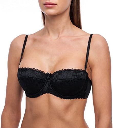 frugue Strapless Push Up Lace Sexy Bandeau Bra Black US 36 C