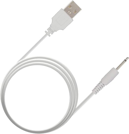 ZORBES Charging Adapter 2.5Mm Jack Cable Usb To Dc 2.5Mm To Usb Charging Cable For Toy, Beauty Product, Magic Mate, White
