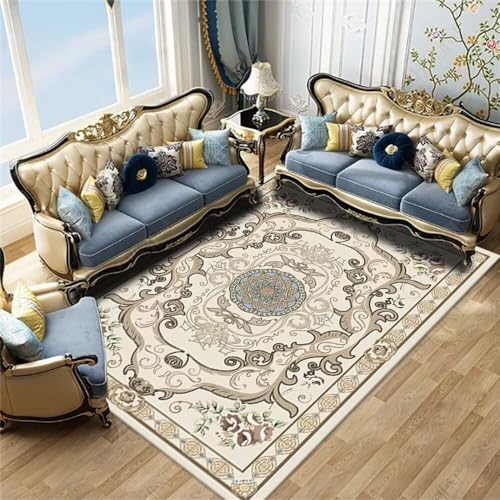 Tapis de salon simple gris lavable et facile d'entretien, format déco 80X150CM - 2