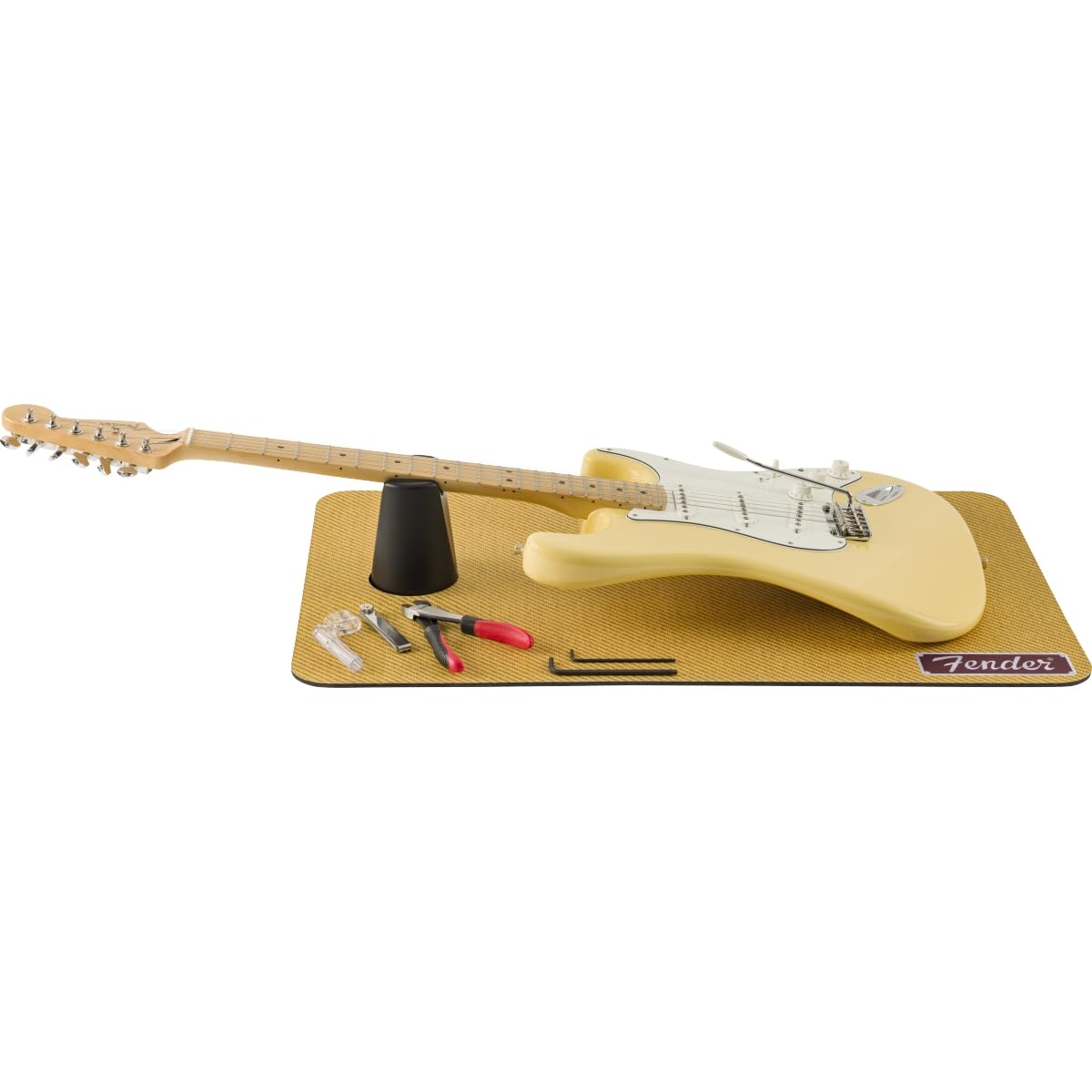 Fender Work Mat Tweed tapis avec repose-manche pour guitare