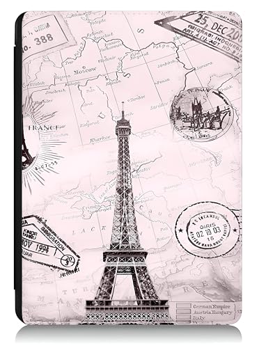 Image of ProElite Cover Case for Kindle Paperwhite 12th Gen 7 inch Case, Slim Smart Flip case Cover for Amazon Kindle Paperwhite 12th Generation 7 inch 2024, Eiffel