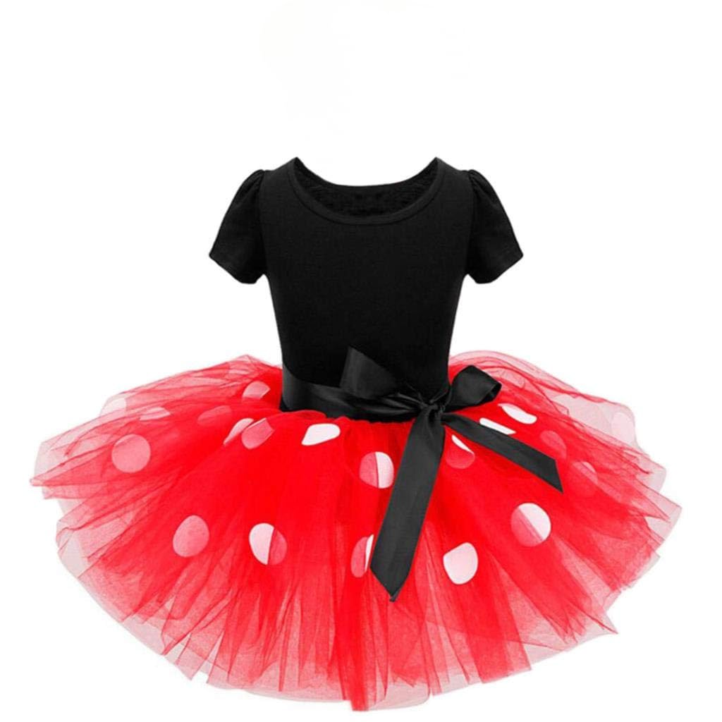Lito Angels Baby Girls Polka Dot Tutu Costume, Red, Age 12-18 Months — image 1