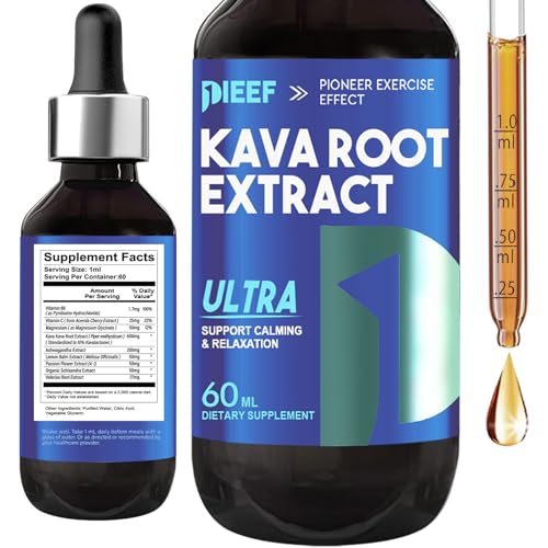 obnobm Kava Kava Root Extract Supplement, 60ml Fast-Absorbing Kava Kava Liquid Supplement for...