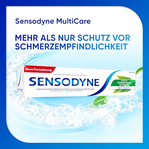 Sensodyne MultiCare Kariesschutz & Frische Zahnpasta, tägliche Zahnpasta mit Fluorid, bei schmerzempfindlichen Zähnen, 75ml – Bild 5