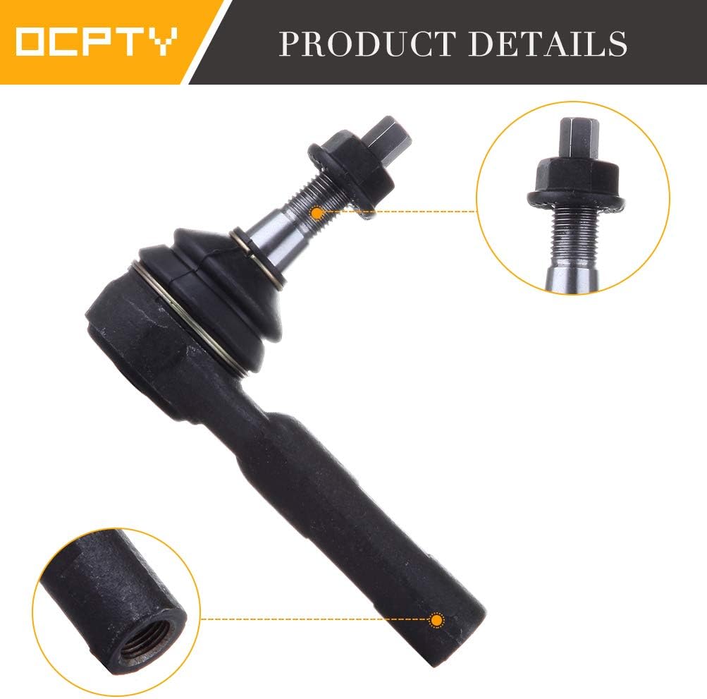 OCPTY - New 2-Piece fit for 2010-2005 for Chrysler 300 RWD for Dodge Challenger Charger Dakota for Durango Magnum for Mitsubishi Raider Ram Dakota-2 Front Outer Tie Rod End