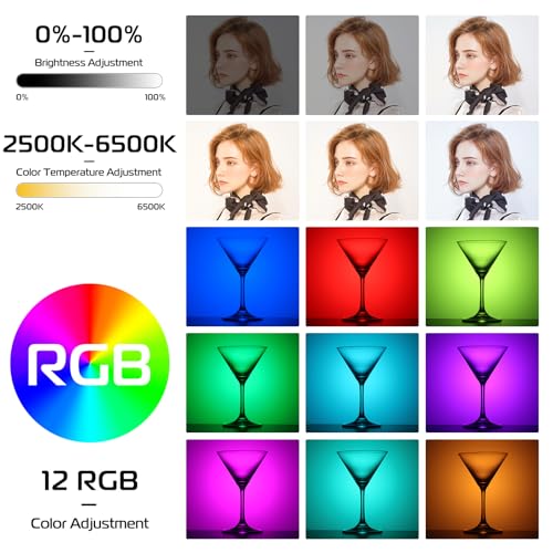 Image of ULANZI VL66 RGB Adjustable Rechargeable 2500-6500K - Mini Video Portable Light on Camera, 2000mAh CRI95+ Dimmable, Ultra Bright Photo and Video Lighting, LED Fill Lamp for DSLR Camcorder Action Camera