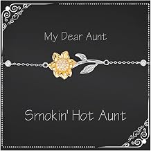 Aunt Gifts For , Smokin' Hot Aunt, Beautiful Aunt Sunflower Bracelet, Jewelry From Niece, Funny aunt gifts, Auntie gifts, Gifts for aunts, Gift ideas for aunts, Unique gifts for aunts, Personalized