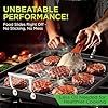 NutriChef 20x13 Stove Top Grill Pan - Double Burner, Hard-Anodized Non stick Grill & Griddle Pan