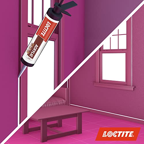 Image of Loctite Acrylic sealant(White), Durable silicone sealant ideal for crack and joint filling in glass,wood,ceramic,stone,marble etc, dries in 30 mins, Effectively locks out air,dust and insects, 280ml