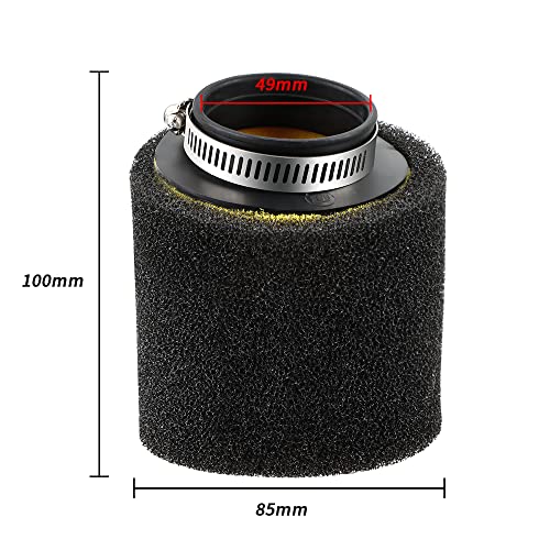 Image of NIBBI 49mm Foam Air Filter Replacement for YAMAHA KAWASAKI SUZUKI Apollo Dirt Bike Mini Bike SSR TTR KYMCO SYM TAOTAO GY6 Scooter.