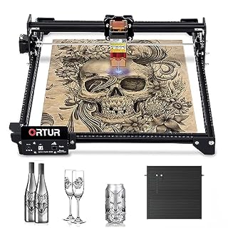 ORTUR レーザー彫刻機 レーザーマスター2 S2 5.5Wレーザー彫刻機 卓上レーザー彫刻機 レーザークラス2 小型レーザー彫刻機 刻印機 レーザー刻印機 レーザーカッター5.5W 出力パワー レーザーカッター DIY用 金属、木 彫刻範囲 390x410mm (OLM2-S2+ハニカムボード)