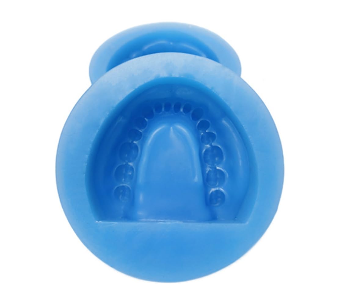 Set di 2 stampi for modelli in gesso dentale, base in gomma siliconica morbida, strumenti da laboratorio, denti interi