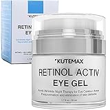 Retinol Under Eye Gel - Combo Eye Cream for Dark Circles, Eye Puffiness , Crows Feet, Eye Bags, Fine Lines – Organic Anti-Aging Wrinkle Cream – 1.7 fl oz / 50 ml