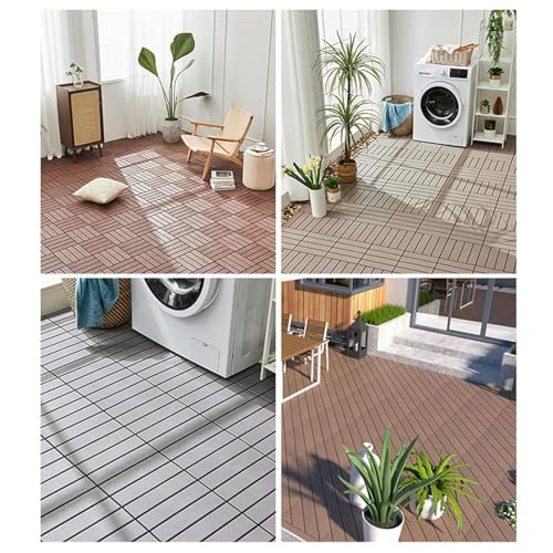 Revêtement de sol extérieur clipsable Light Curry pour terrasse et balcon - 7