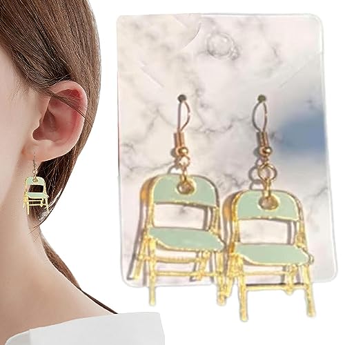 Orecchini per sedia, Orecchini a gancio per sedia in acrilico, Orecchini per sedia pieghevole 3D, Orecchini da donna, Orecchini leggeri per sedia da donna per Natale, San, Compleanno, Annive