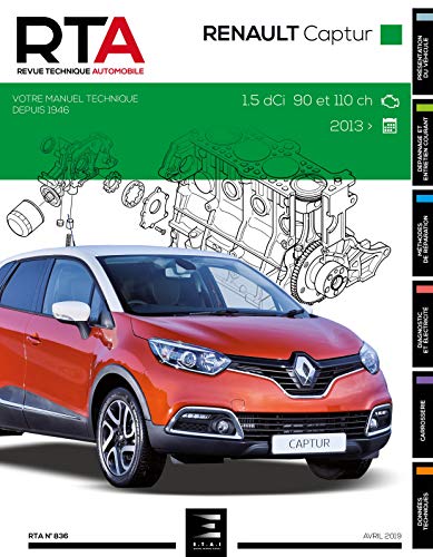 E.T.A.I - Revue Technique Automobile 836 - RENAULT CAPTUR PHASE 1 - 2013 à 2017 Livre PDF Gratuit