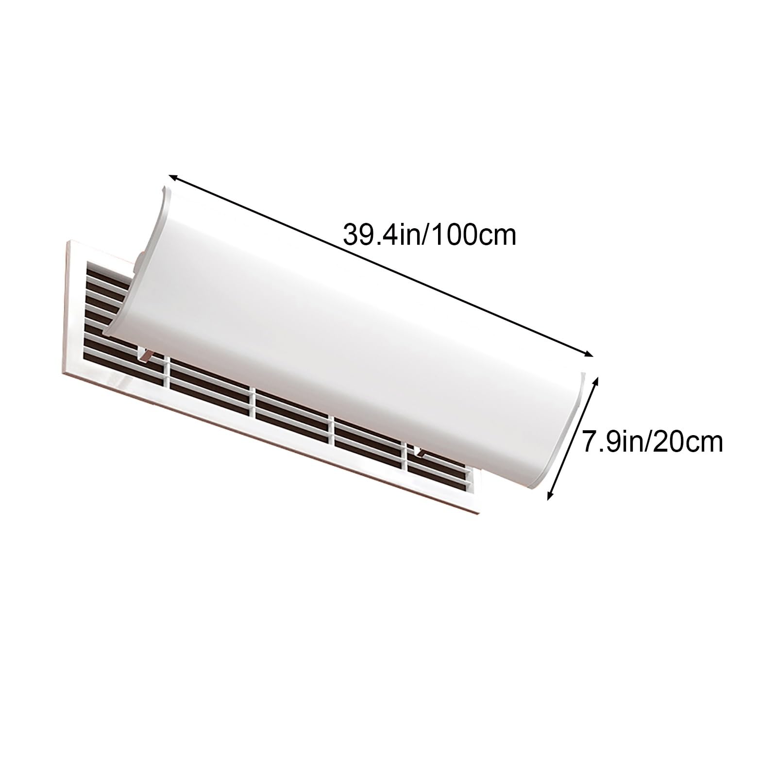 Deflettore per Condizionatore d'Aria per Aria Condizionata Centrale, Deflettore per Bocchette d'Aria a Soffitto, Deviatore d'Aria, per Soggiorno, Camera da Letto, Casa(39.4in/100cm)