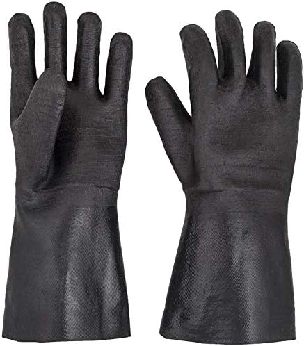 G & F Products 8119-13Inch Cooking Gloves Food Safe No BPA Insulated Waterproof, Oil Proof Heat Resistant BBQ, Smoker, Grill, and Outdoor Neoprene Material, 13 Inch Long, Black