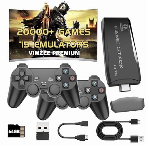 Image of Wireless Video Games For TV Gaming Retro Gaming Console With Game Stick Plug & Play TV Video Game Set for 2 Player with 15 Emulator For Kids & Old School Station Video Game For All Kids (5 Years to 17 Years)