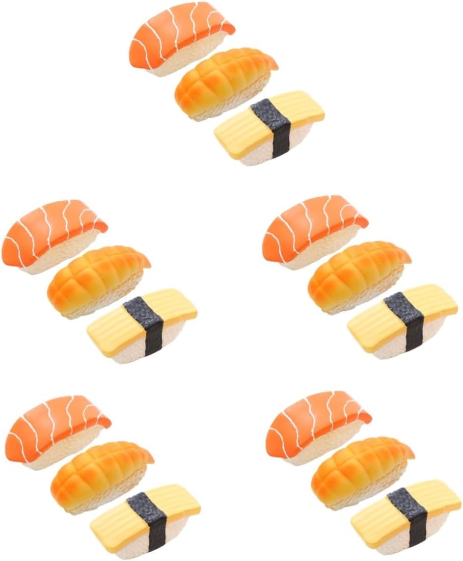 NOLITOY 15pcs Interactive Dog Chewing Toys for Teeth Cleaning Sushi-Shaped Pet Playthings Engaging Puppy Accessories for