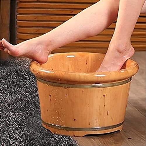 Spa de pies barril de madera para baño en casa miniatura 3