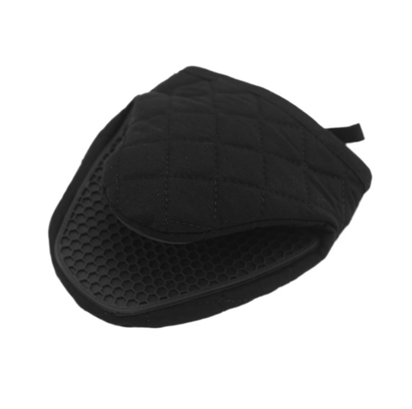 Ofenhandschuhe 1 Paar Kurze Ofenhandschuhe, Hitzebeständige Silikonhandschuhe Mit Rutschfester Griffoberfläche Backhandschuhe(Black)