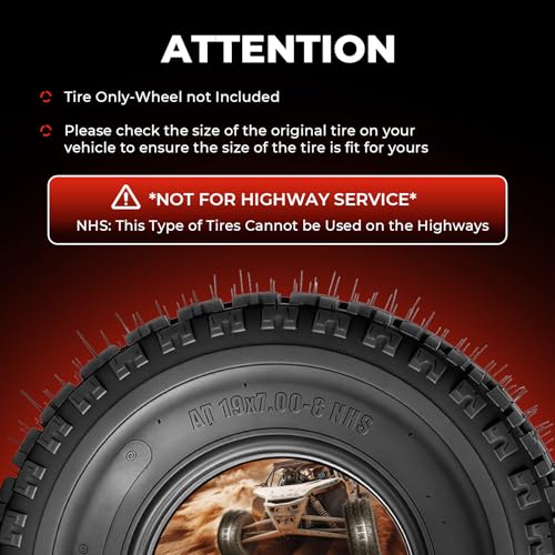 Set of 2 19×7-8 ATV UTV Tires 19x7x8 Mini Bike Tires 4PR