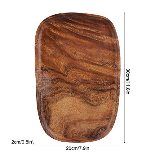 Serving Tray, Wooden Tray, Irregular Snack Fruit Serving Plate for Households Hotels, Restaurants and Cafes Use - Image 4