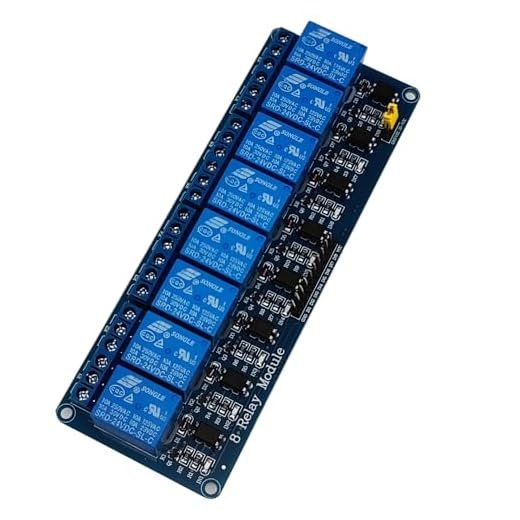 GTIWUNG 1 Pezzi Modulo Relè a 8 Canale 24V Scheda Relè con Optoisolatore Accoppiatore, Modulo Relè a 8 Canali, Eight Channel Relay Module Shield, per Relè Arduino, Blu