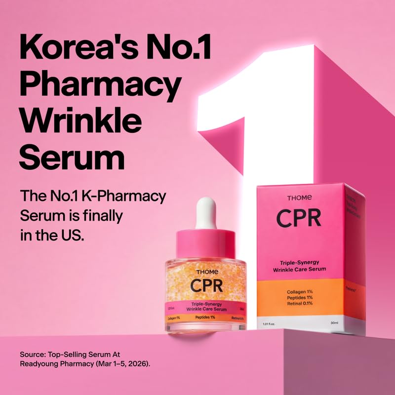 THOME CPR Serum - Collagen 1 + Peptide 1 + Retinal 0.1 Triple Synergy Mechanism, High Potency Firming Serum for Fine Lines & Wrinkles, Texture & Pore Refining, Korean Skincare, 1.01 fl oz. - Image 3