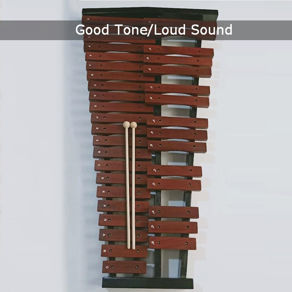 37 Key Xylophone Glockenspiel Professional Wooden Glockenspiel Xylophone Percussion instrument Xylophone Set with Adjustable Stand and Gig Bag for Adult Beginner Students